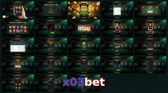 Main screen of X03bet bet page for PK players