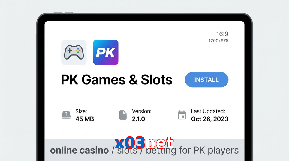 Game list for X03bet gameapk section